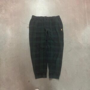 Polo Ralph Lauren men's green black blackwatch joggers plaid cotton xl